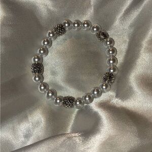 Hand Crafted Silver and Pearl Bracelet